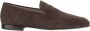 TOD'S Suède Loafers met Logo Brown Heren - Thumbnail 1