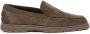 TOD'S Suède Loafers met Rubber Noppen Brown Heren - Thumbnail 1