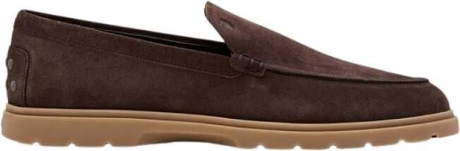 TOD&apos;S Loafers Heren Xxm59k0040re0 Maat: 45 45 5 Materiaal: Suède Kleur: Bruin