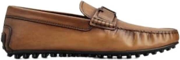 TOD'S Suède Mocassins Brown Heren