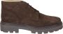 TOD'S Suède Mocassins Bruin Stiksels Rubber Zool Brown Heren - Thumbnail 1