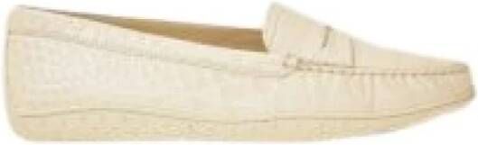 TOD'S Suède Mocassins White Dames