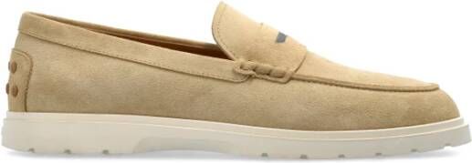 TOD'S Suède schoenen type loafers Beige Heren