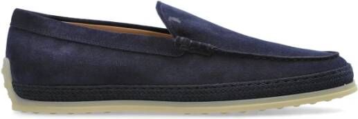 TOD'S Suède schoenen type loafers Blue Heren