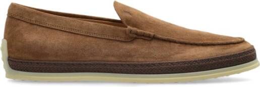 TOD'S Suède schoenen type loafers Brown Heren