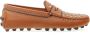 TOD'S Tan leren mocassins met stud detailing Brown Dames - Thumbnail 1