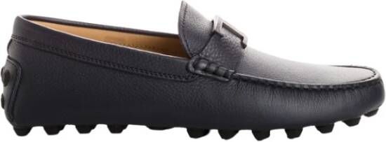 TOD'S Tijdloze leren loafers met metalen detail Blue Heren