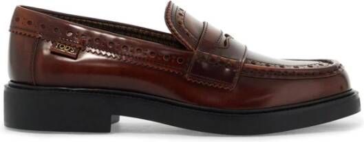 TOD'S Vintage Brogue Loafers Brown Dames