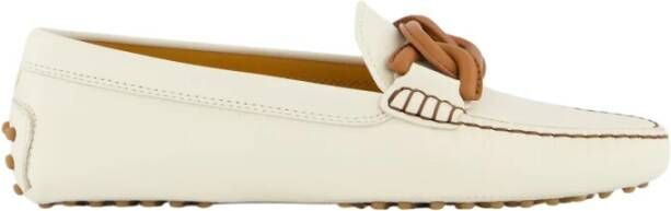 TOD'S Witte Catena Loafers White Dames