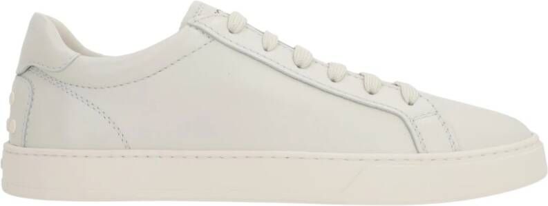 TOD'S Witte lage leren sneakers White Heren