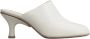 TOD'S Witte leren hakken sabot schoen White Dames - Thumbnail 1