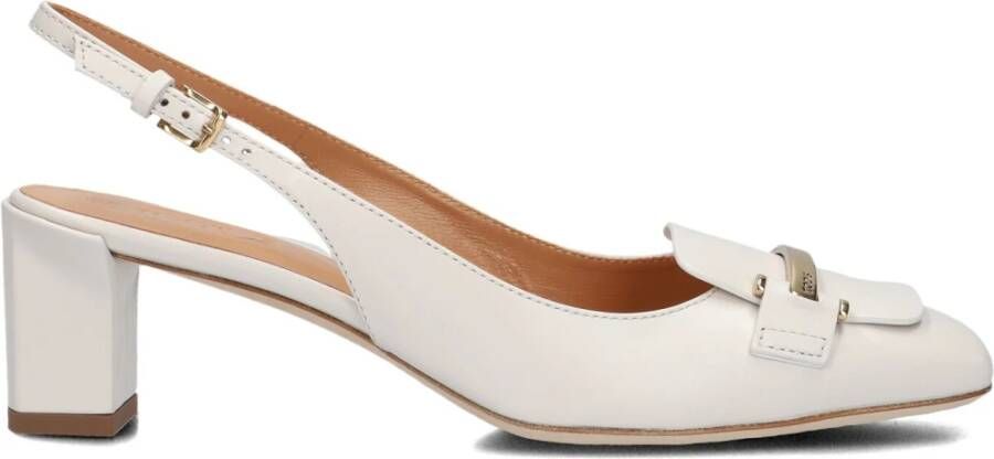 TOD&apos;S Slingbacks Dames Barretta Attacchi Maat: 39 Materiaal: Leer Kleur: Wit