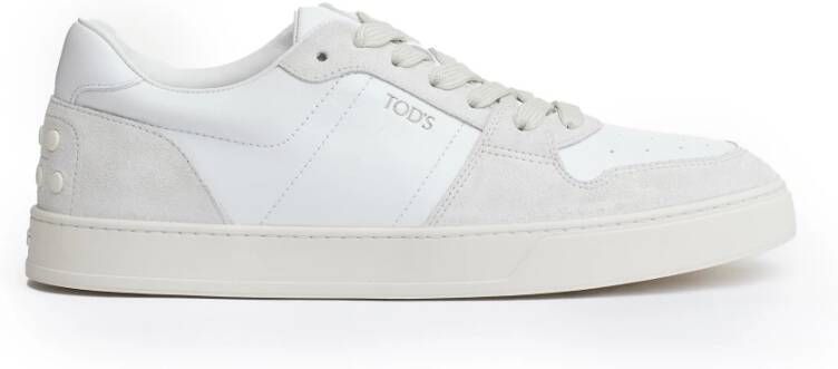 TOD'S Witte Leren Sneakers Aw24 White Heren