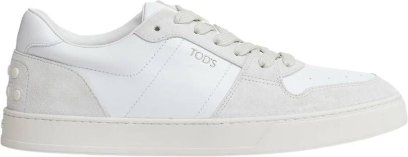 TOD'S Witte Leren Sneakers Aw24 White Heren