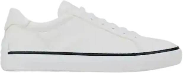 TOD'S Witte Leren Sneakers met Rubberdetails White Heren