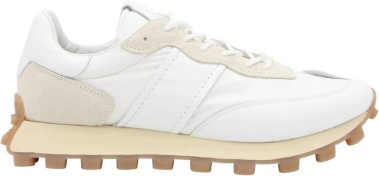 TOD'S Witte Leren Sneakers White Heren