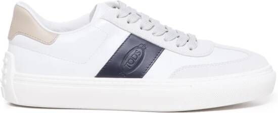 TOD'S Witte Leren Veterschoenen White Heren