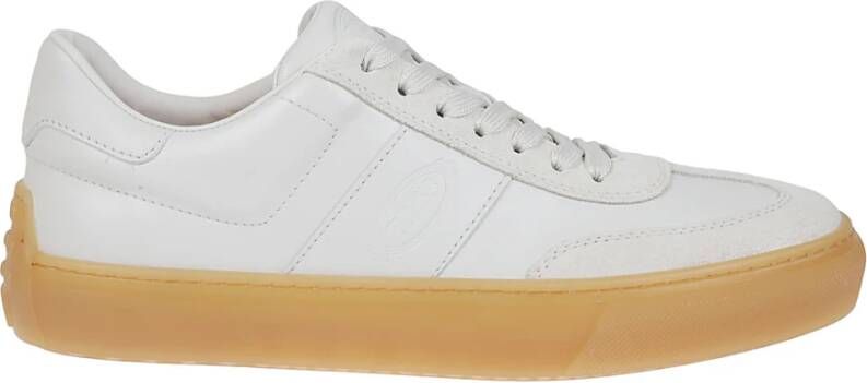 TOD'S Witte Melk Suède Sneakers White Heren