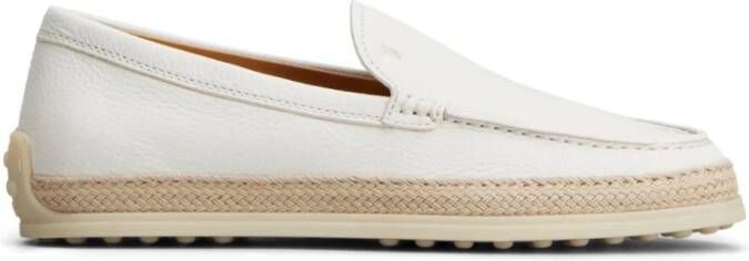 TOD'S Witte Platte Schoenen Elegant Stijl White Dames