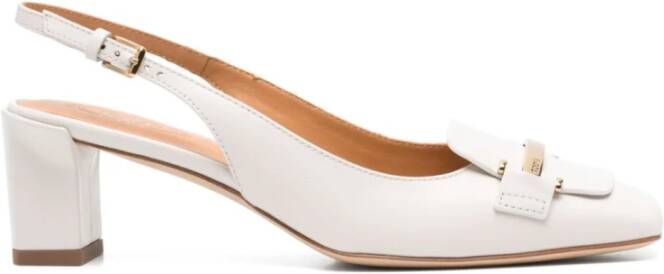 TOD'S Witte Slingback Band met Lage Hak White Dames