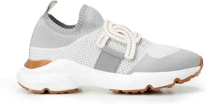 TOD'S Witte Sneakers met Pinaforemetal Breedte Wit Dames