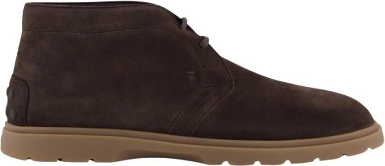 TOD&apos;S Veterschoenen Heren Xxm59k00d80re0 Maat: 43 43 5 Materiaal: Suède Kleur: Bruin