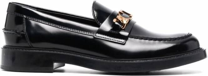 TOD'S Zwarte Chain Loafers 59C Max Stijl Black Dames