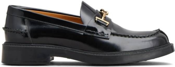 TOD'S Zwarte Hook Loafer Schoenen Black Dames
