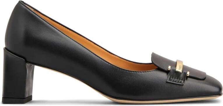 TOD'S Zwarte Instap Blokhak Schoenen Black Dames