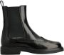 TOD'S Zwarte leren brogue enkellaarzen Black Dames - Thumbnail 1