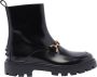 TOD'S Zwarte Leren Enkellaarzen Black Dames - Thumbnail 1