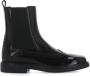 TOD'S Zwarte Leren Enkellaarzen met Elastische Banden Black Dames - Thumbnail 1