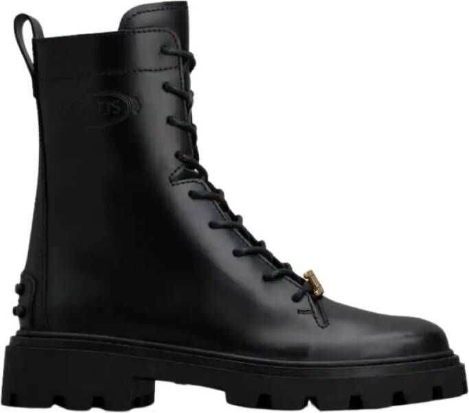 TOD'S Boots & laarzen Gomma Pesante Boots Leather Black in zwart