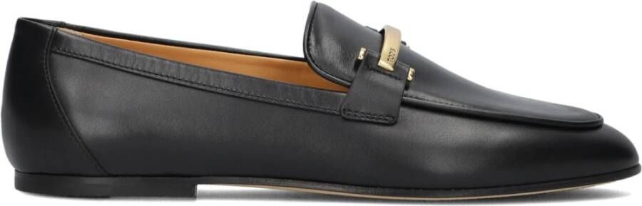 TOD&apos;S Instappers Dames Barretta Attacchi Maat: 39 Materiaal: Leer Kleur: Zwart