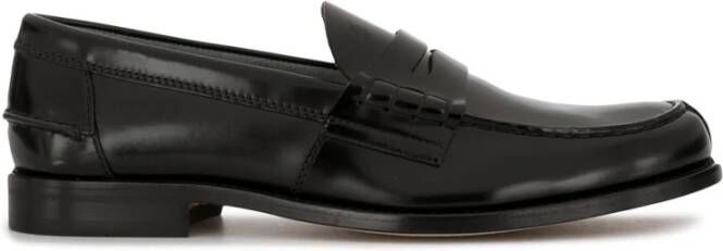 TOD'S Zwarte Leren Instappers Black Heren