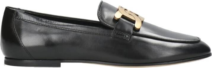 TOD'S Zwarte leren Kate Slipper Sandalen Black Dames