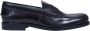 TOD'S Zwarte leren loafers met logodetail Black Heren - Thumbnail 1