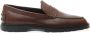 TOD'S Zwarte leren loafers stijlvol ontwerp Brown Heren - Thumbnail 1