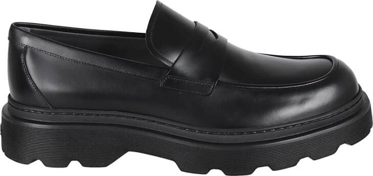 TOD'S Zwarte Leren Loafers voor Mannen Black Heren