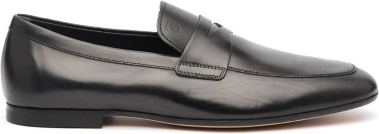 TOD'S Zwarte leren mocassin schoen Black Dames