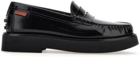 TOD'S Zwarte Leren Mocassins Kleur: Zwart Black Dames