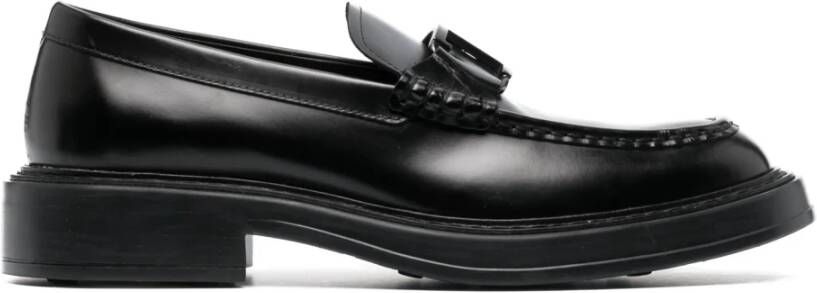 TOD'S Zwarte leren mocassins met Horsebit Black Heren