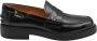 TOD'S Zwarte Leren Platte Mocassin Schoenen Black Dames - Thumbnail 1