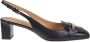 TOD'S Zwarte leren slingback met gouden metalen bar Black Dames - Thumbnail 1