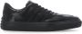 TOD'S Zwarte Leren Sneakers Ronde Neus Black Heren - Thumbnail 1