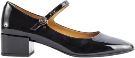 TOD'S Zwarte Patentleren Botton Slippers Black Dames