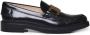 TOD'S Zwarte leren mocassin met metalen ketting Black Dames - Thumbnail 4