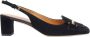 TOD'S Zwarte Suède Hak Slingback Sandaal Black Dames - Thumbnail 1