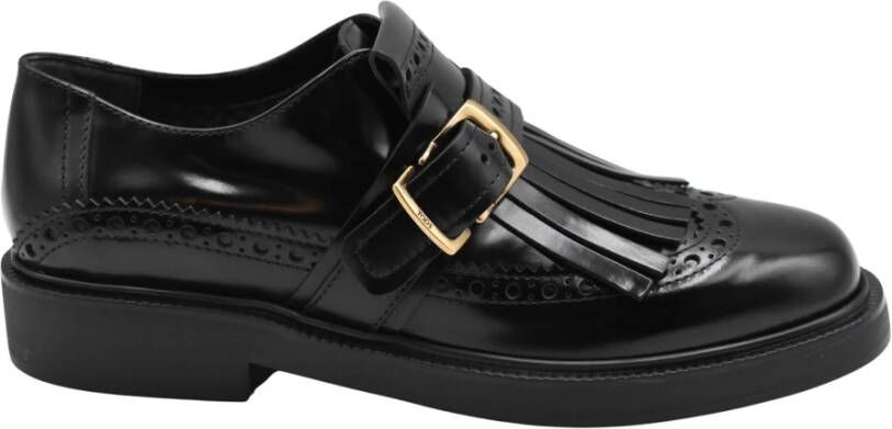 TOD'S Zwarte Veterschoenen voor Dames Black Dames