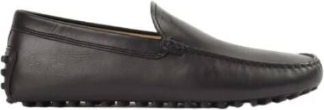 TOD'S Zwarte zachte leren mocassin Black Heren